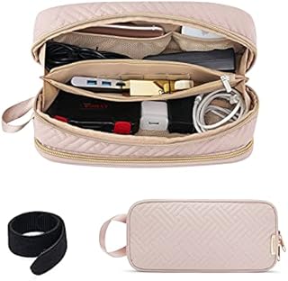 BAGSMART Cable Organiser Bag Travel Electronics Accessory Bag Portable Storage Bag Large Capacity for PC Charger, Cables, Adapters, Cards