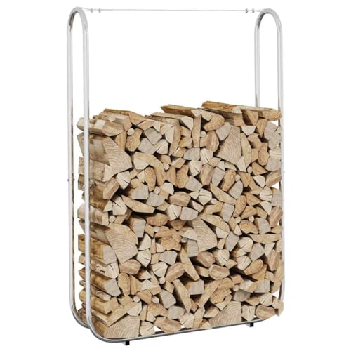 Serre bûche et support de stockage de bois de chauffage robuste 150 cm