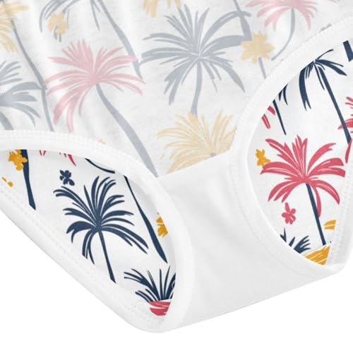 ZZKKO Tropical Tree Abstract Girls Underwear Toddler Panties for Girls Comfort Brief Size 2-8T4