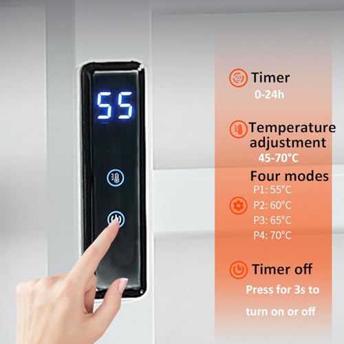 Toallero eléctrico programable con ajuste térmico y estante superior de aluminio 3