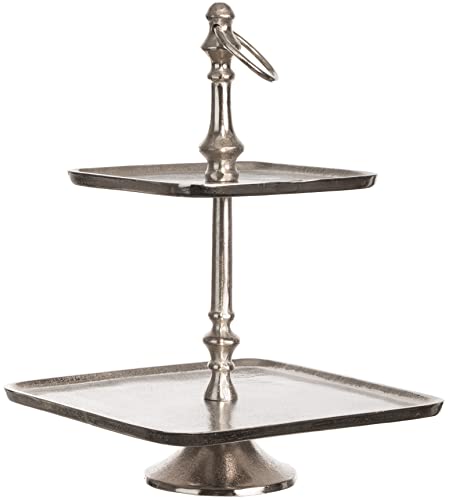 Brandsseller Etagere aus Aluminium | 2 Etagen | Höhe ca. 38 cm |...