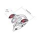 PRAYMOS Ruby Rings for Women Adjustable Leaf Ring 925 Sterling Silver Birthstone Rings for Women Promise for Her Statement Stackable Band Jewelry Gift