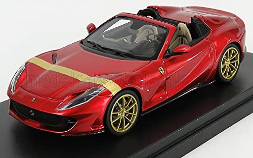 LOOKSMART 1/43 FERRARI 812GTS SPIDER 2019 ROSSO FUOCO - RED MET GOLD LS516N