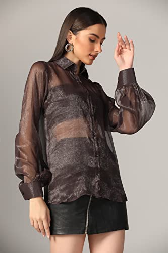 Image of GRECIILOOKS Shirt for Women | Women Shirt | Long Shirt for Women | Shirt Tops for Women | Oversized Shirt for Women