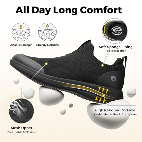 FitVille Women's Extra Wide Slip on Shoes, Wide Walking Shoes Arch Support Casual Sneakers Comfortable Orthopedic Shoe for Plantar Fasciitis Neuropathy4