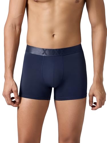 Image of XYXX Men's Rev Tactel Elastane Stretch Solid Trunks with No Marks Waistband & 8X Quick Dry