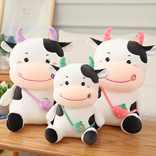 TOYANDONA Bicho de pelúcia de vaca de pelúcia do zodíaco chinês ano do boi boneca brinquedo almofada