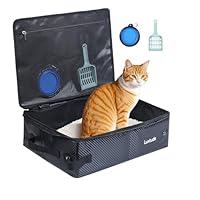 Luxtude Tragbare Katzentoilette für Reisen – Faltbar, Wasserdicht & Atmungsaktiv, Katzenklo für Auto & Camping – Geruchsfrei, Auslaufsicher und Leicht zu Reinigen