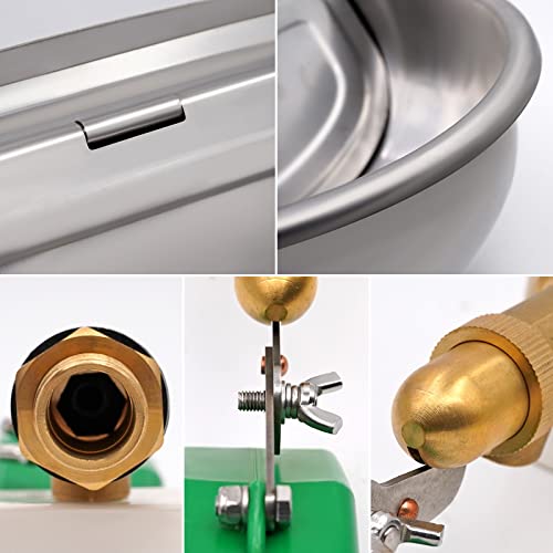 farm & ranch Automatische runderdrink met afvoerstop, roestvrij staal, met 2 stuks verstelbaar koperen vlotterventiel voor os, paard, geiten, schapen, rundvlees, hond - Afbeelding 5