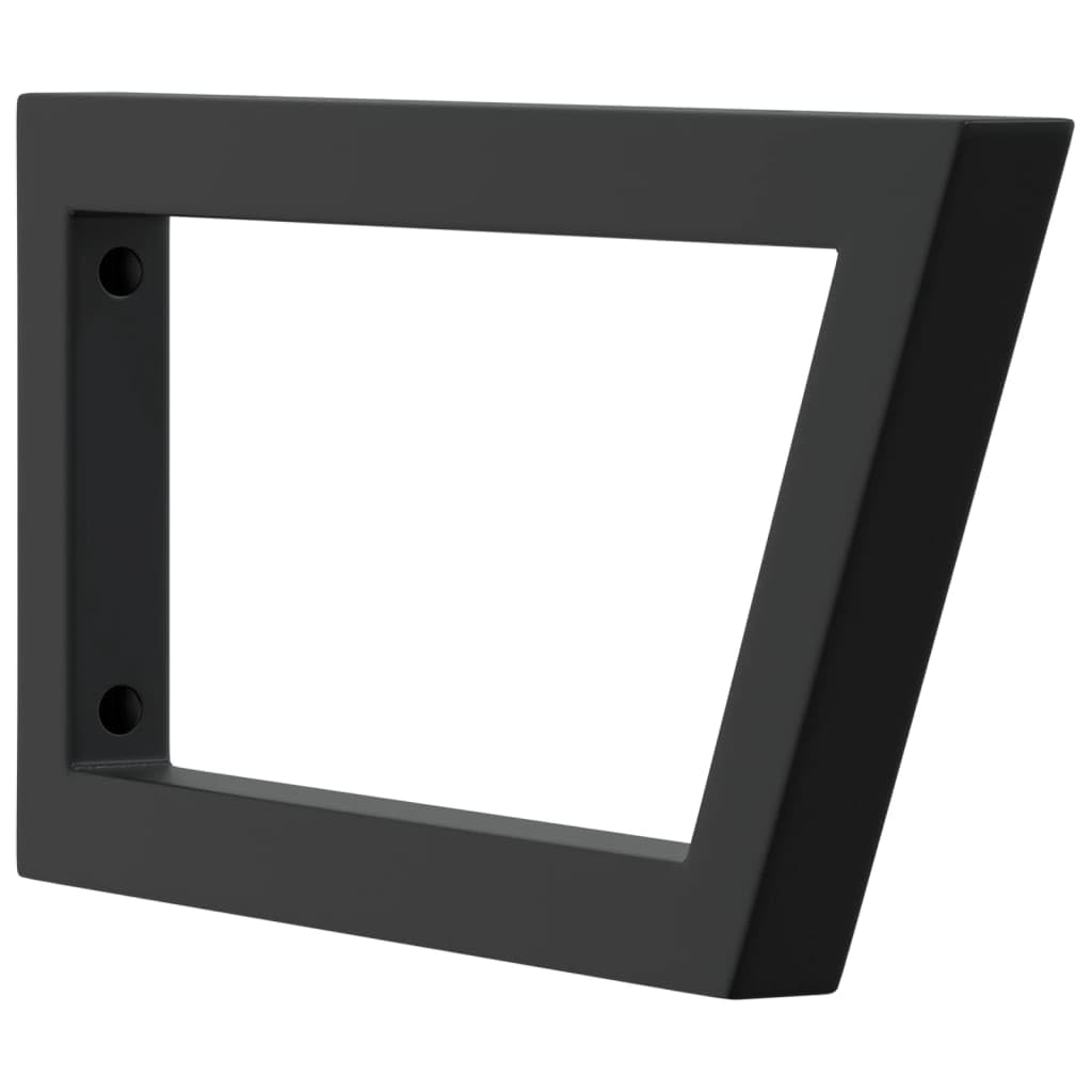 2er Set Trapez Wandhalterung Stahl Schwarz, Robuste Regalträger für Waschbecken, Multifunktionale Schweberegal Halterung Wandmontage