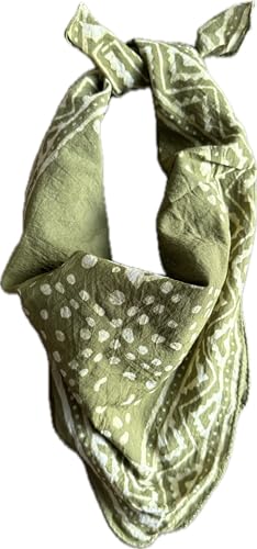 100% Cotton Bandanas, Bohemian Style Cotton Neck Scarf, Boho Soft Cotton Bandana, Cotton Neckerchief, Cotton Square Scarf gift handker Winter/summer style scarf block print bandana face mask multi use4