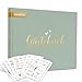 Hyggartn Grünes Hochzeitsgästebuch mit Stickern – Edles Hardcover Gästebuch mit Goldprägung, 100 Seiten Blanko + 8 Hochzeitssticker – Stilvolles Erinnerungsbuch zur Hochzeit