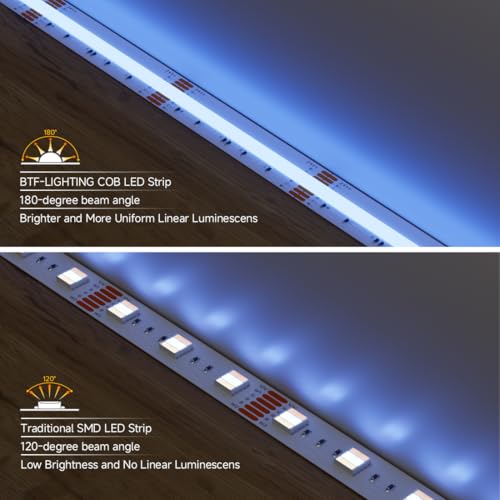 Tira LED RGBCCT COB 24V 24FT RGB con Control Remoto y Bluetooth miniatura 5