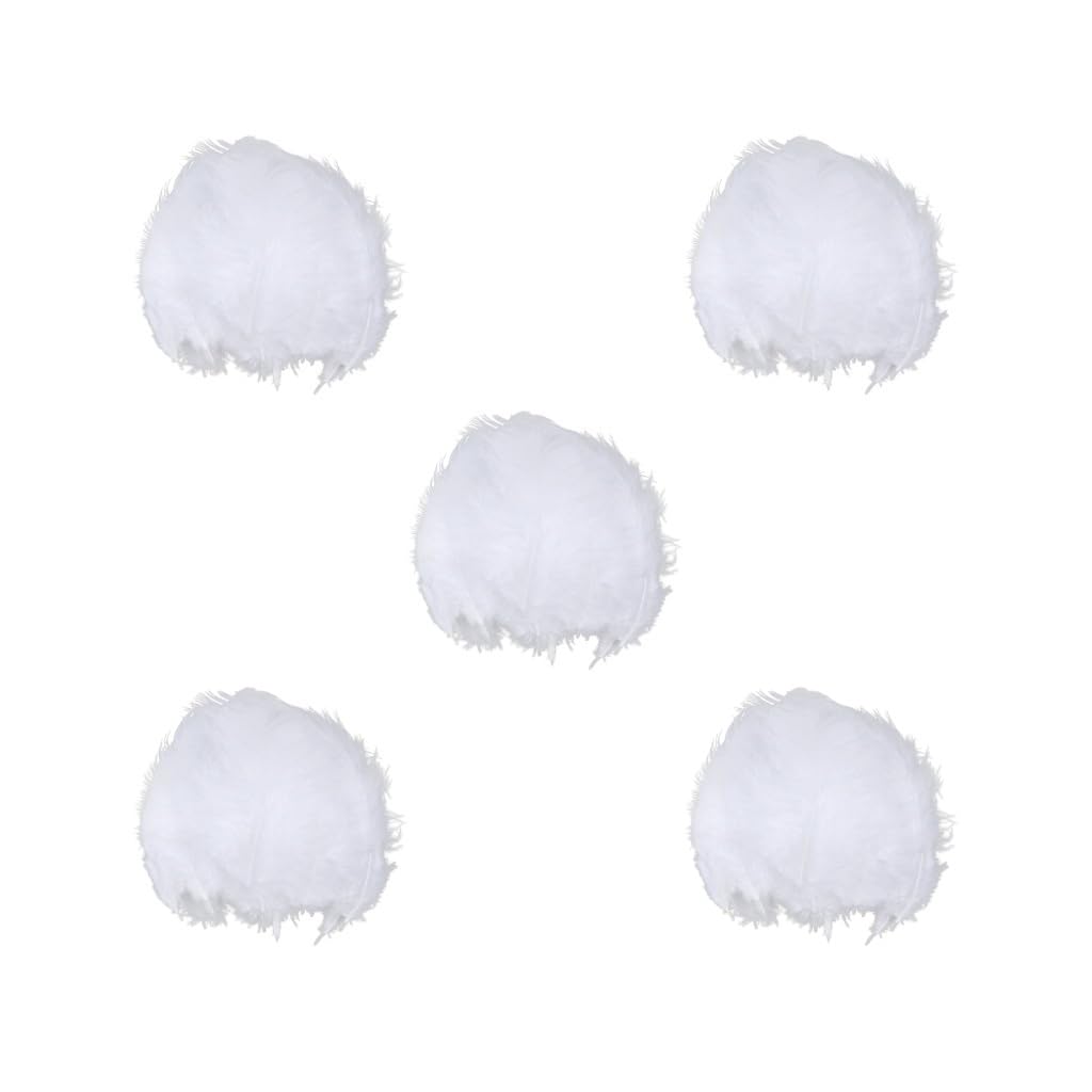 Plumes de poulet satinettes blanches pour créer des attrape-rêves et bijoux