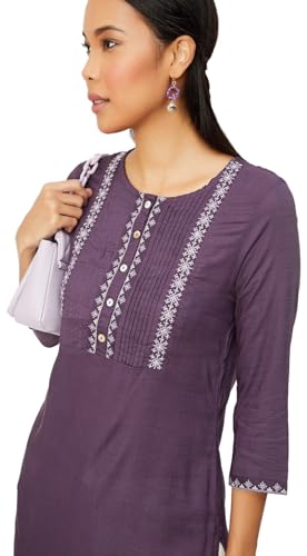 Image of Max Women's Rayon Regular Fit A Line Kurta