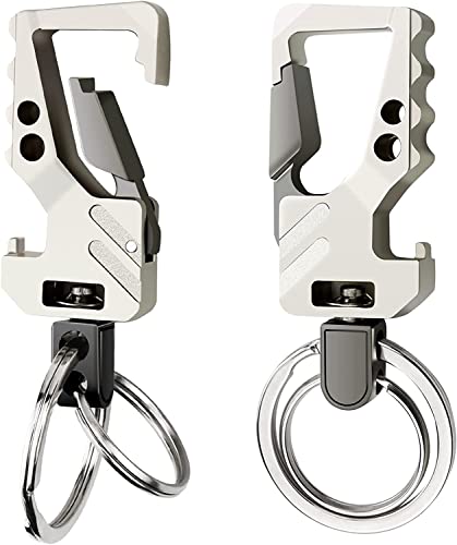 Image of Contacts Heavy Duty Stainless Steel Keychain with Bottle Opener for Men and Women -Gunmetal Silver(Pack of 2)