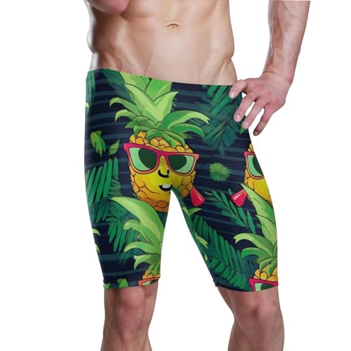 UMIRIKO Pineapple Cooler Glasses Swim Jammers for Men Athletic Durable S B0401046