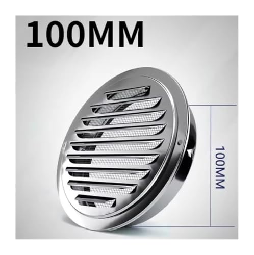 Grille d'aération murale ronde en acier inoxydable design épuré - 2