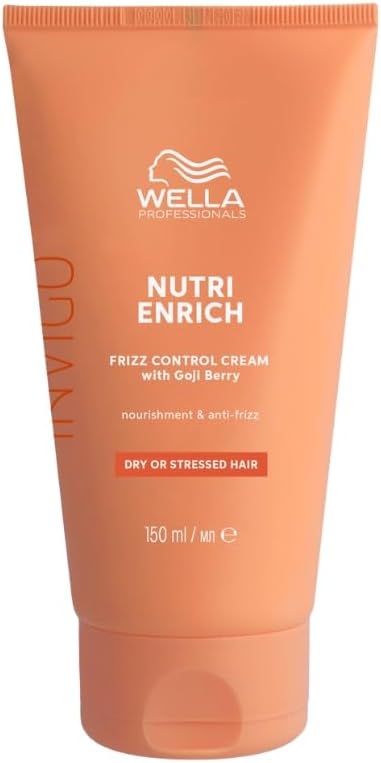 Wella ProfessionalsInvigo Nutri-Enrich Frizz Control Cream, Treat & Repair Dry Or Stressed Hair, Anti Frizz, Nourishing, Shine, With Goji Berry Rich In Vitamins, Minerals & Peptides | 150 ml