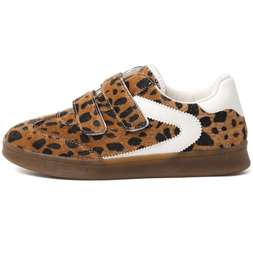 GOUPSKY Leopard Fashion Sneakers for Women Casual Walking Velcro Shoes Non-Slip Lightweight Tennis Shoes Womens Sneakers with Comfortable Memory Foam Insole Size 7.5 — view 5