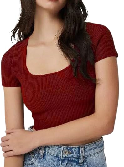 Casual Wear Half Sleeve Solid Crop Top for Women, Top for Girls-picture-10