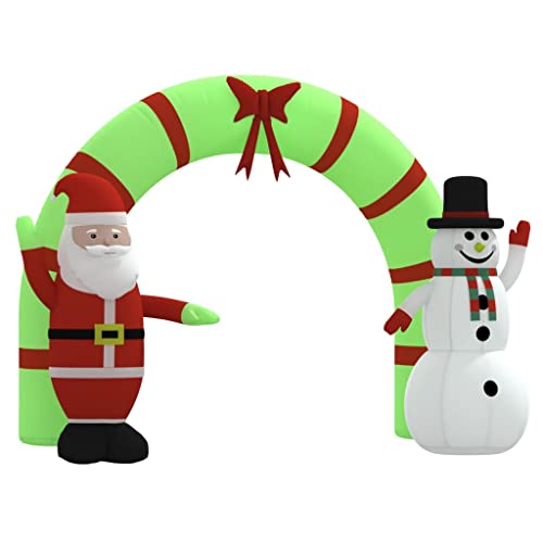 Skm Christmas Inflatable Santa & Snowman Arch Gate Led 106.3" (3.38 Kg/7.436 Lbs) #TOP3