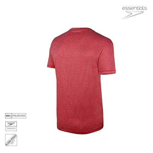 Speedo Blend Camiseta de Manga Curta, Homens, Vermelho, M