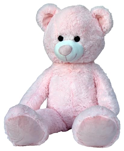 Wagner 9094 - Riesen XXL Teddybär 100 cm groß in rosa - Plüschbär Kuschelbär Teddy Bär 1,0 m