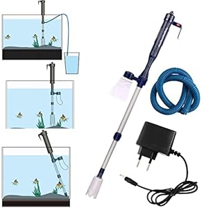 WANGCL Automatische Elektrische Batterij Aquarium Grindreiniger Kit Filter Vacuüm Sifon In werking gesteld Vers Zand Wassysteem met Aangepast Vers Zand Wasmachine met Adapter