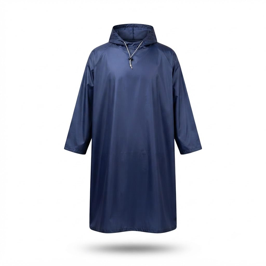 drumstone 𝐄𝐯𝐞𝐫𝐲𝐝𝐚𝐲 𝐄𝐬𝐬𝐞𝐧𝐭𝐢𝐚𝐥𝐬 | 𝟏 𝐘𝐞𝐚𝐫 𝐖𝐚𝐫𝐫𝐚𝐧𝐭𝐲 | Waterproof Rain Poncho for Men & Women, Hooded Reusable PVC Rain Cape with Adjustable Drawstring, Wear for Travel-picture-25