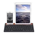 Xech Wireless Keyboard with Multi-Device Connectivity Double Channel Keyboard for Smartphones PC Laptops Desktop Computers Tablets Smart TVs (Orange)