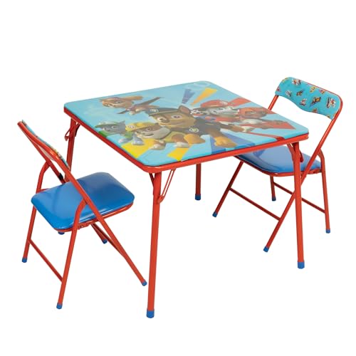 paw patrol kids table amp chairs set for kid and toddler 36 months up to 7 years includes 1 table 2434 l x 2434 w x 2034 h 2 chairs 1334 l x 13534 w x 2134 h weight limit 70 lb