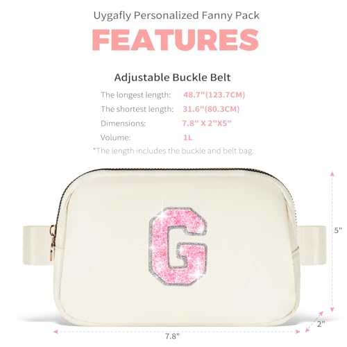 Image of Uygafly Gift for Teen Girls Kids Daughter Her - Birthday Gifts for 3 4 5 6 7 8 9 10 11 12 13 Year Old Girls,Fanny Pack Crossbody Bag Purse Belt Bag Cute Trendy Stuff | Cream,G