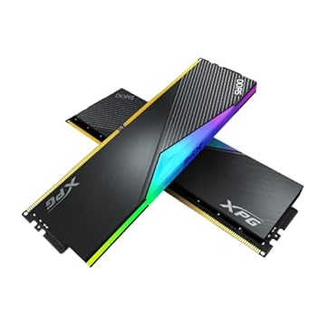 XPG Lancer RGB DDR5 7200MHz 32GB (2x16GB) CL34 UDIMM 288-Pins Desktop SDRAM DDR5 Dual Channel RAM Kit Dissipador de calor preto (AX5U7200C3416G-DCLARBK)