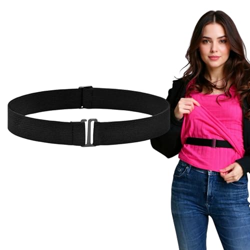 Millennials In Motion Elastic Belt for Tucking Sweater Crop No Show Flat Belt That Doesn't Dig Into Belly