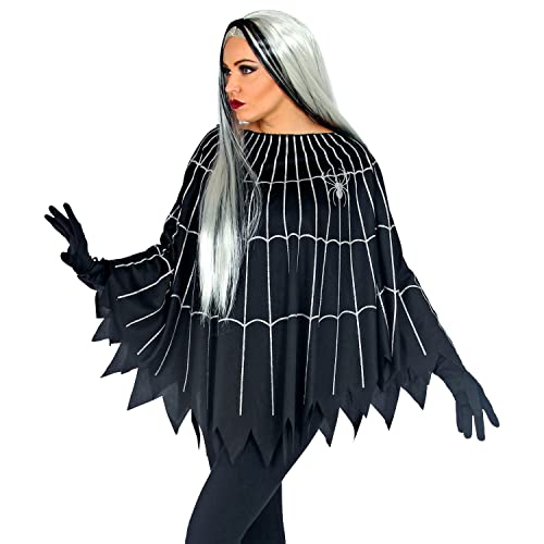 W WIDMANN MILANO Party Fashion - Poncho für Erwachsene, Umhang, Kostüm für Karneval, Mottoparty Halloween