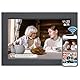 Frameo 10,1 Zoll WiFi Digitaler Bilderrahmen, 1920×1200 HD IPS Touchscreen Elektronischer FotoRahmen mit 16GB Speicher, Auto-Rotat Fotos/Videos sofort über Frameo APP Teilen (Schwarz)
