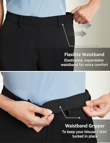 Image of Symbol Premium Women's Slim Fit 4-Way Stretch Formal Trousers (Flexi-Waist | Easy Care | Desk-to-Dinner) (Available in Plus Sizes)