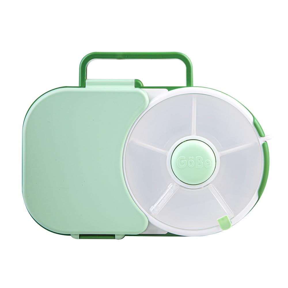 Gobe Kids – 2-in-1 Lunchbox mit kleinem Drehverschluss, Salbeigrün
