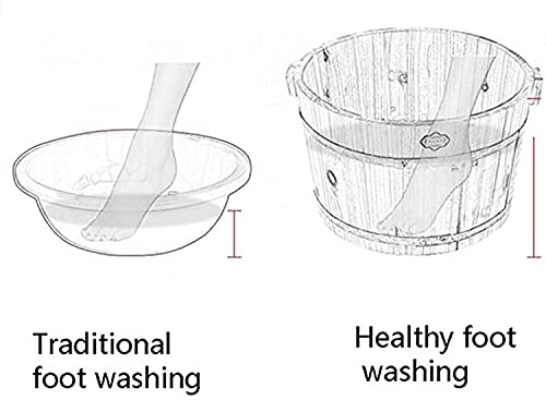 Spa de pies de madera natural de cedro para uso doméstico miniatura 5