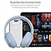 TOZO HT3 Hybrid Noise Cancelling Headphones, 90H Battery Life Wireless Over Ear Bluetooth 6.0 Foldable Headset, AI Voice Assistant with 5 Mics, Connect 2 Devices and Hi-Res Sound, 32 EQ Audio Presets