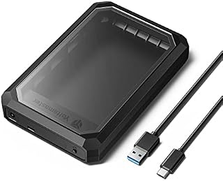 3.5 Hard Drive Enclosure, Yottamaster 10Gbps Type C Tool-free External SATA Disk Caddy Reader Support up to 18TB & UASP for SATA I/II/III Hard Disks with 12V 2A Power Adapter - [DF6]