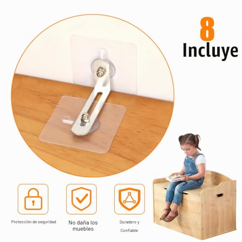 Miniatura 2 de Ootsr Correas De Muebles Seguridad Antivuelco, Anclajes De Pared Sin Taladro Autoadhesivo Para Bebé Protección, Soporte De Pared Anti-Punta