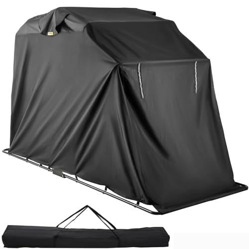 VEVOR Motorcycle Shelter Shed - Waterproof Motorbike Garage Cover Tent, Strong Frame Design, 106.5' x 41.5' x 61', Ideal for Scooters and Bikes - Vehicle Protection Hoods