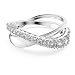Produktbild Swarovski Twist Ring, Weiss, Rhodiniert