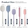 ChefAide 5 Pieces Silicone Spatula Set, Food Grade Rubber Spatula, Upgrade Strong Handle with Ergonomic Grip, Heat Resistant Up to 600°F for Nonstick Cookware, Cooking #1