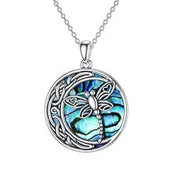 A-Dragonfly necklace-Abalone Shell