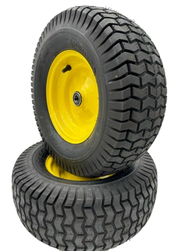 Hoosier Wheel 16x6.50-8 Lawn Mower Wheels - Set of 2 - Fits on 3/4 Inch Axle