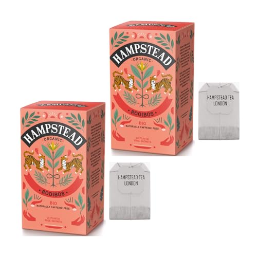 HAMPSTEAD Bio-Rooibos-Kräutertee | 2 x 20 Filter (80 g) | Bio-Rooibos Südafrika