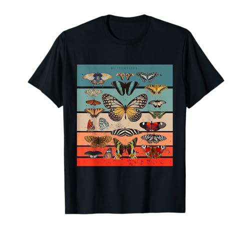 Catálogo de Mariposas Mariposas Vintage Colección de Camiseta